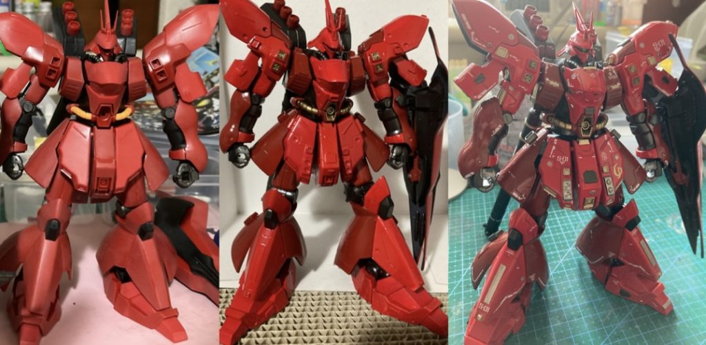 素組み→塗装→完成リベットの代用でつぶし玉を使っています。