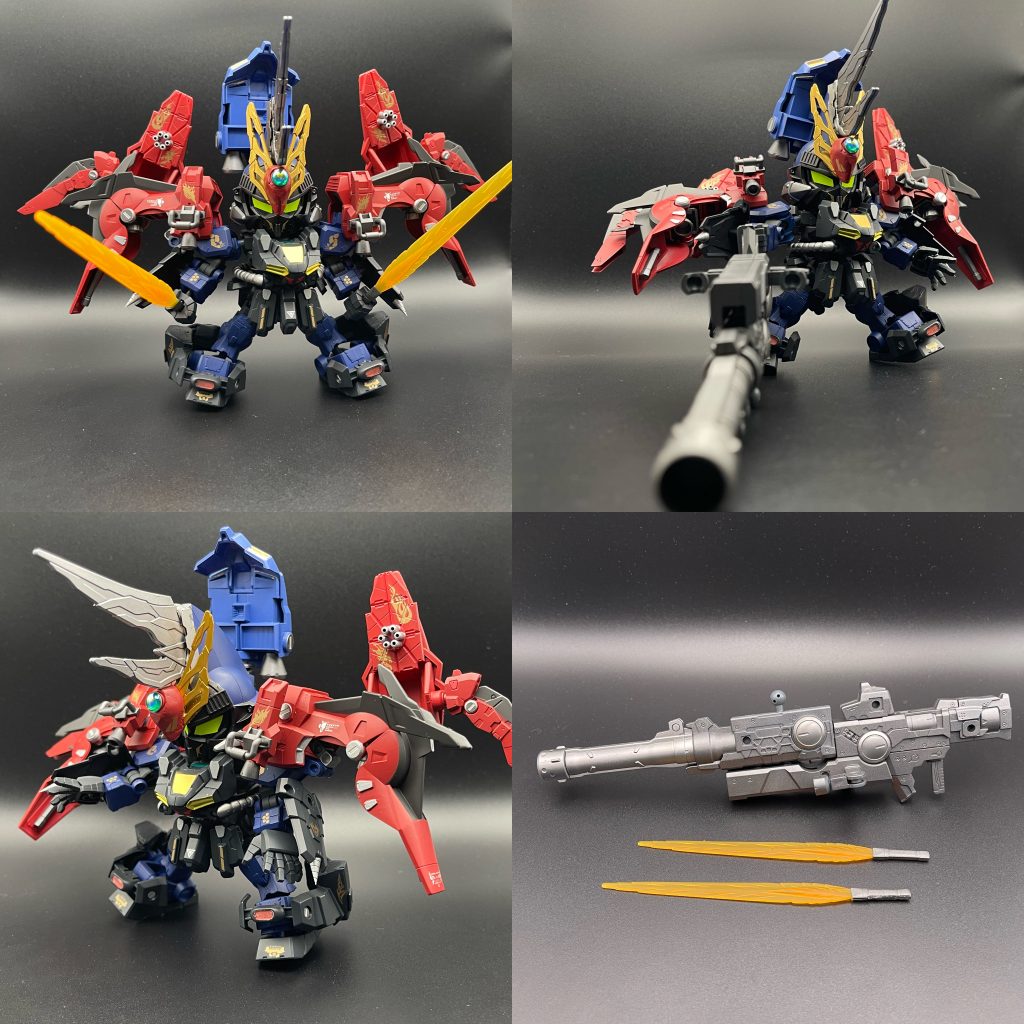 武装は、高出力ビームスマートガンツインビームソードバインダー部のガトリング砲　等