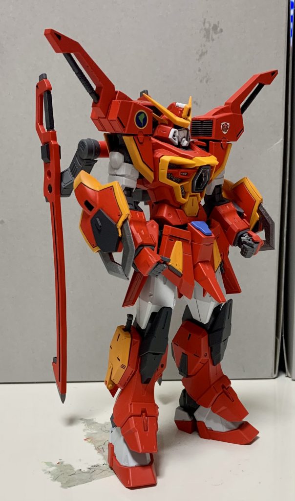 2号機　南アメリカ合衆国エドワード・ハレルソン機アドレナリンが沸騰してくる人？所属マークは連合でも良かったんだけどアストレイ みたく3機それぞれが別の所属にてのが熱いと思ったので拘りの南アメリカ合衆国章をデカール化。 