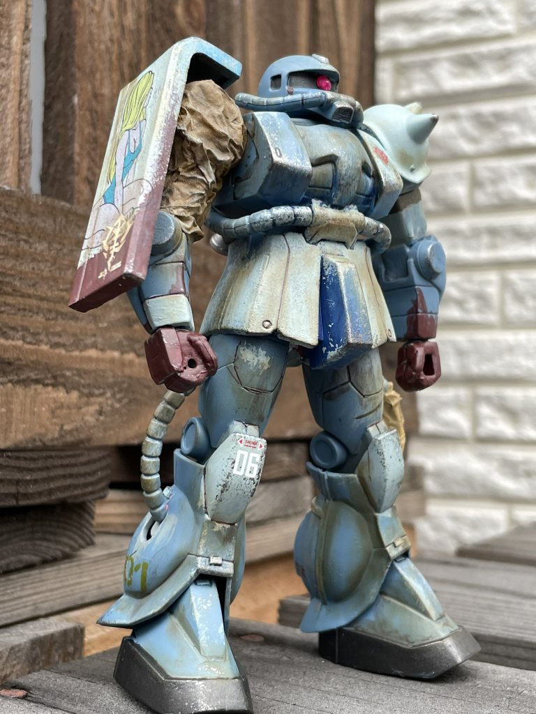 焼鉄色、リアルタッチマーカー茶色でウェザリング。