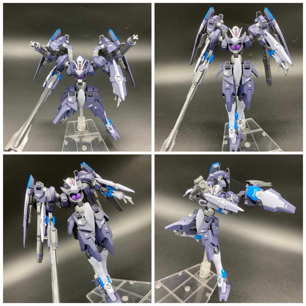 フィンスターニス形態で!狙撃重視かつ防御も高い機体です!バックパックは様々な武装を取り付け可能でガトリングやプロペラントタンク ビームライフルなど装備可能です! この形態が1番お気に入りでよく使ってます!