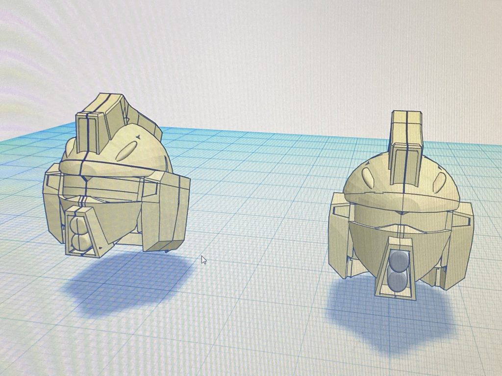 頭だけ、3Dプリンターで製作してます。最初は、元のヘビーガン頭から再現しようとしましたが、あの独特なフェイスが作れずに悪戦苦闘。身体だけは、3年前に完成してました笑笑