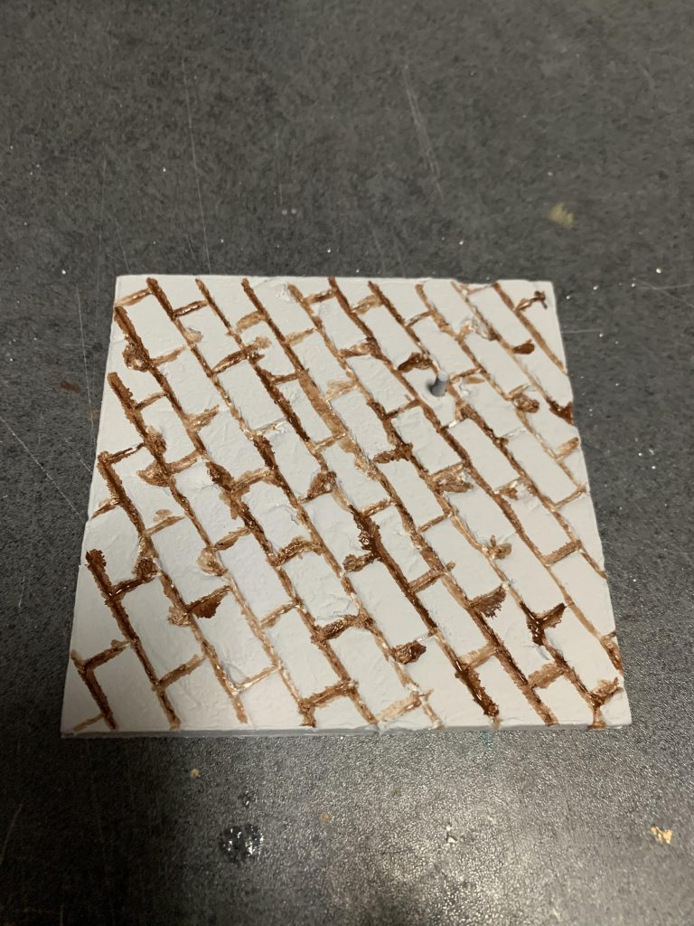 ウェザリングカラーを線に入れます