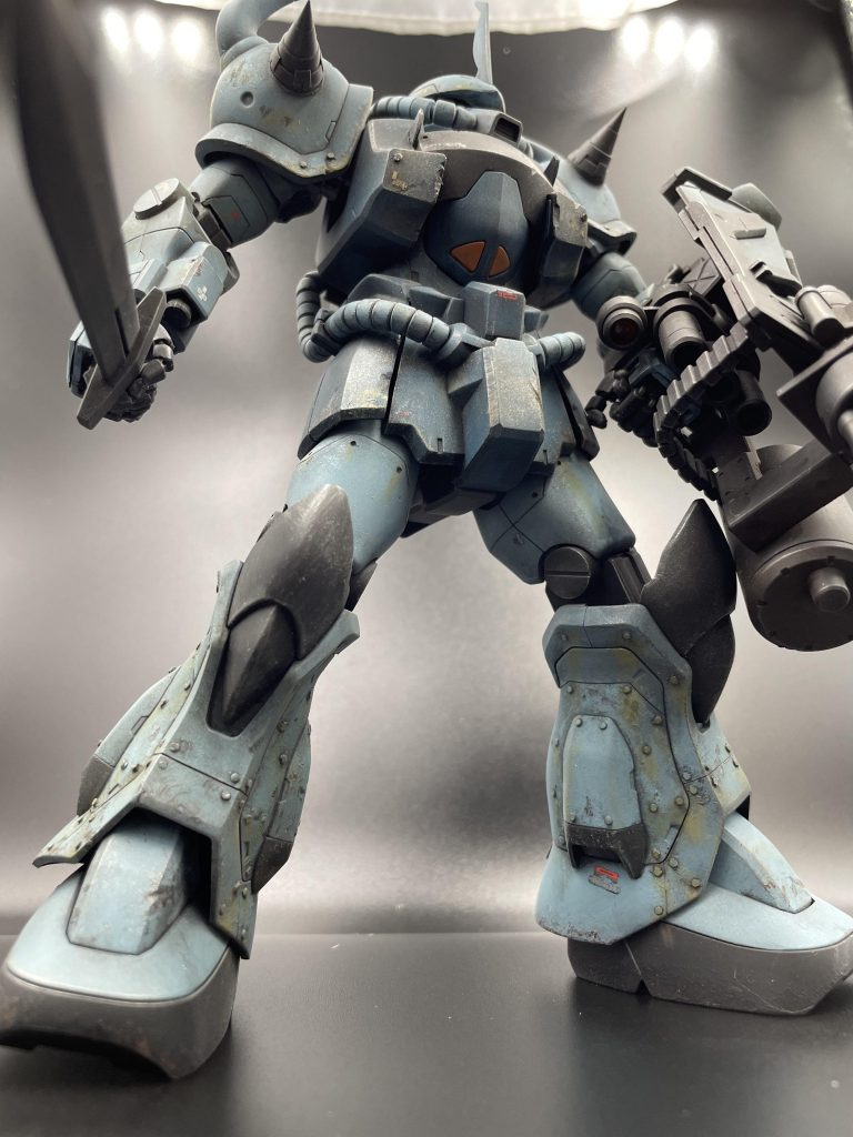 脚部のモールド、汚しも完成してみるとちょうどよかったかな?と思います😇