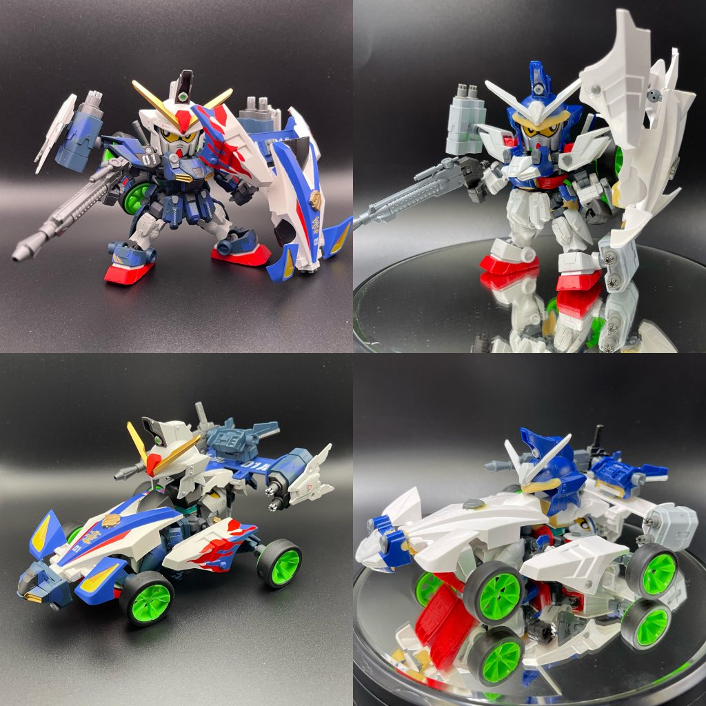 塗装前と塗装後シールドの塗装が大変でした(シールドだけでミニ四駆1台分の塗装なのでそりゃそうですねw)ナイトストライクの塗装で練習したファィヤーパターンの塗装が役に立ちました