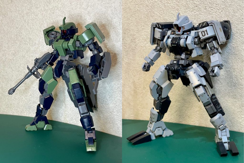 パチ組みとの比較。好き勝手にいじってますが、無加工無塗装でも非常にかっこいい、良キットだと思います。