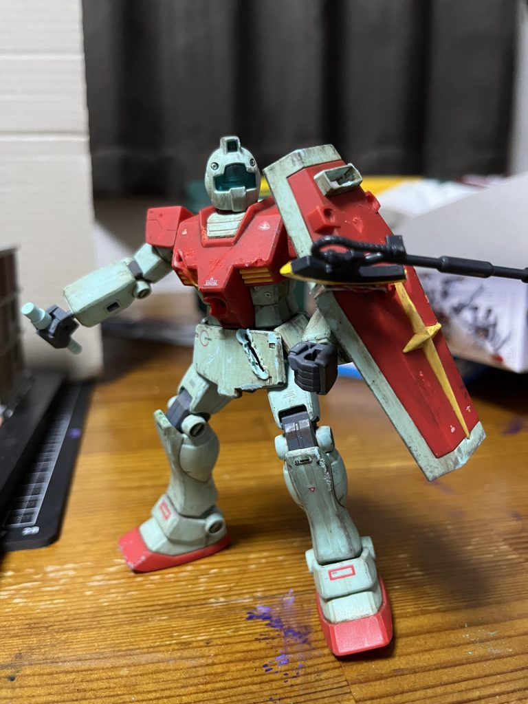 初ジオラマ　破壊されたザクを作りたかっただけ–4枚目/制作者：ガナリ