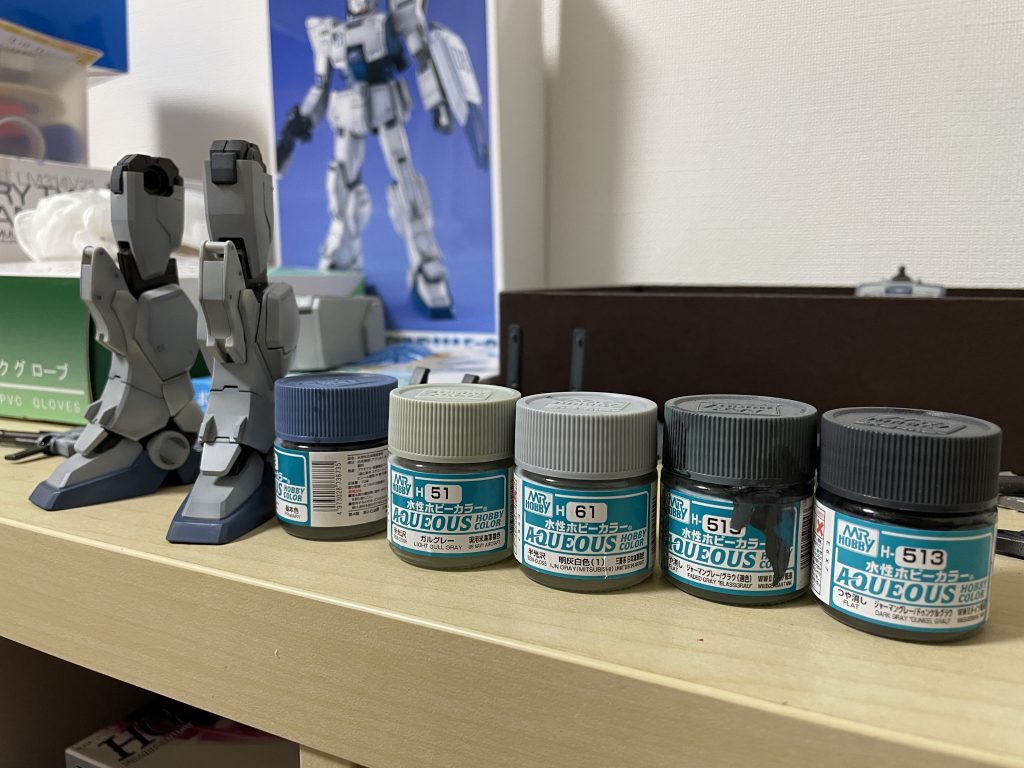 グレー系塗料で味付けしました❗️