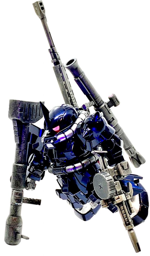 撮影していたらふと、ジョニーの武器も借りて火力モリモリにすることを思い付きました。