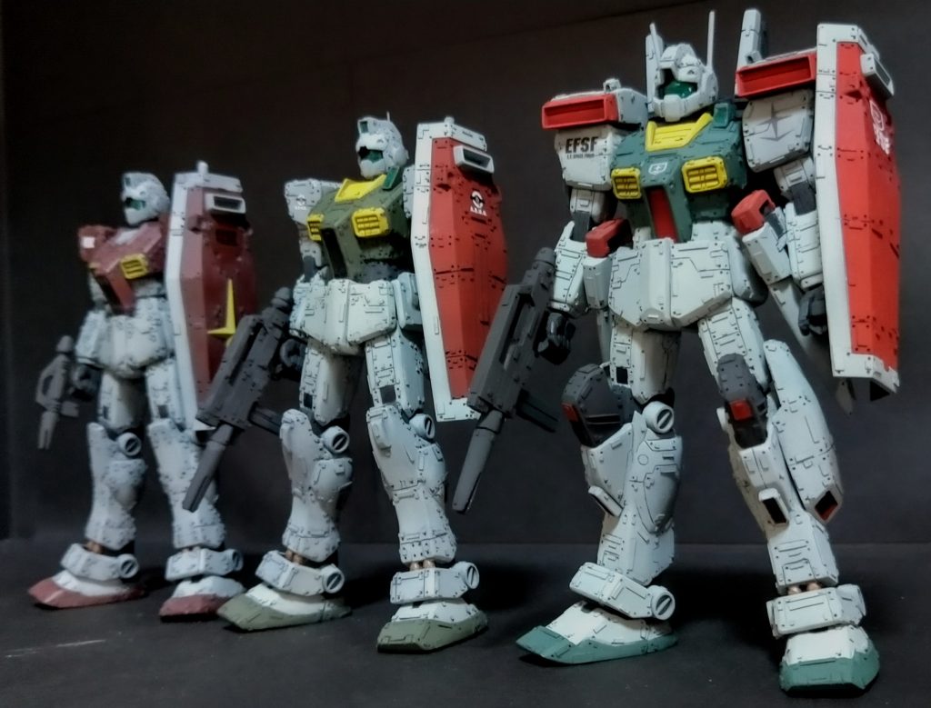 ジム、ジムⅡ、ジムⅢを並べてみました😊😊