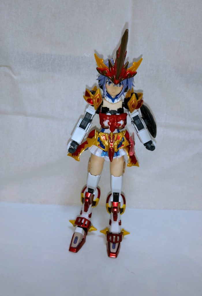 各種装備を外した素体モード。肩や太腿、腕に3mmの穴が開いてるため状況に応じて様々なパーツが取り付けられる設計。