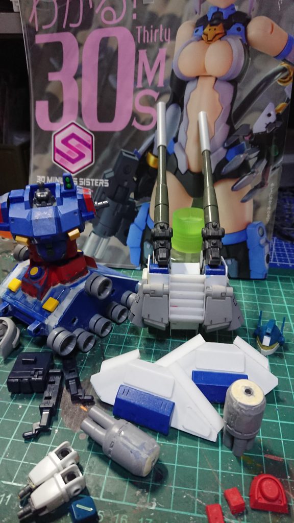 ガンタンク自体少し大きいのでMGと合うんですね。