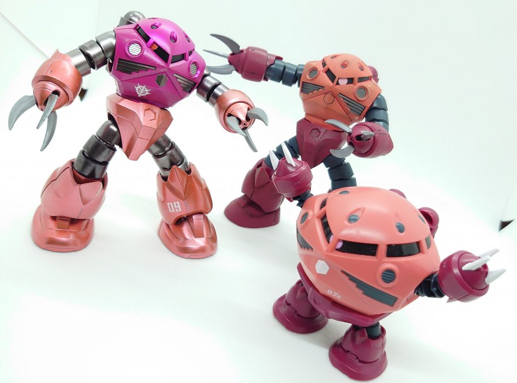 我が家のシャアズゴック大集合。一部カプセルトイ混ざっておりますが…w