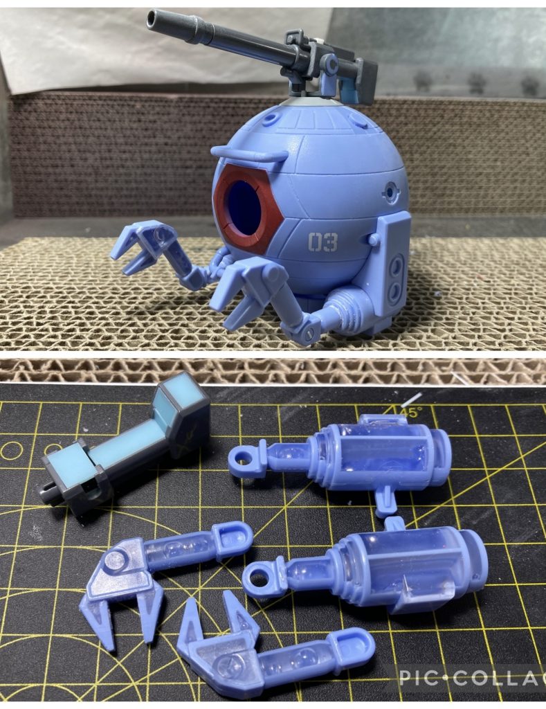 制作途中工作は肉抜きを埋め、ジャンクを足して、電飾しました。