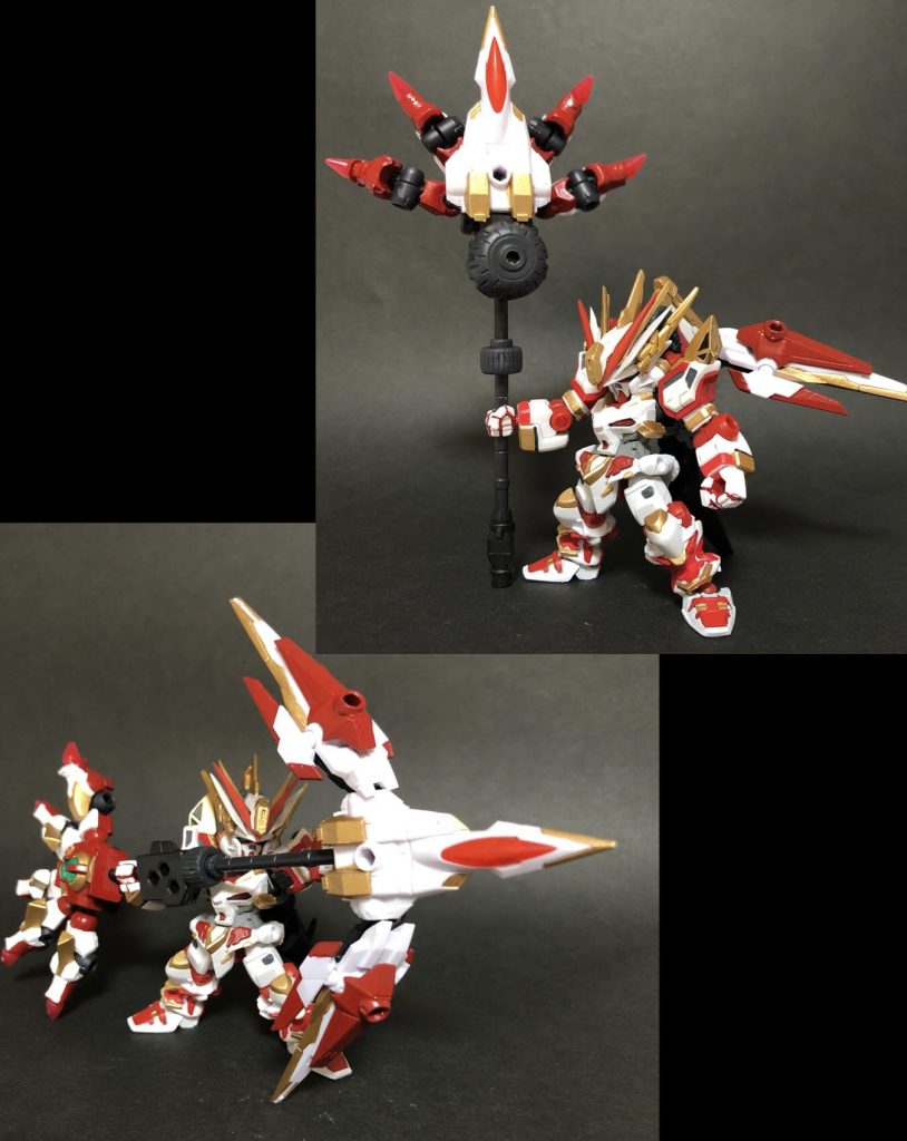 上段、槍天形態下段、弓極形態