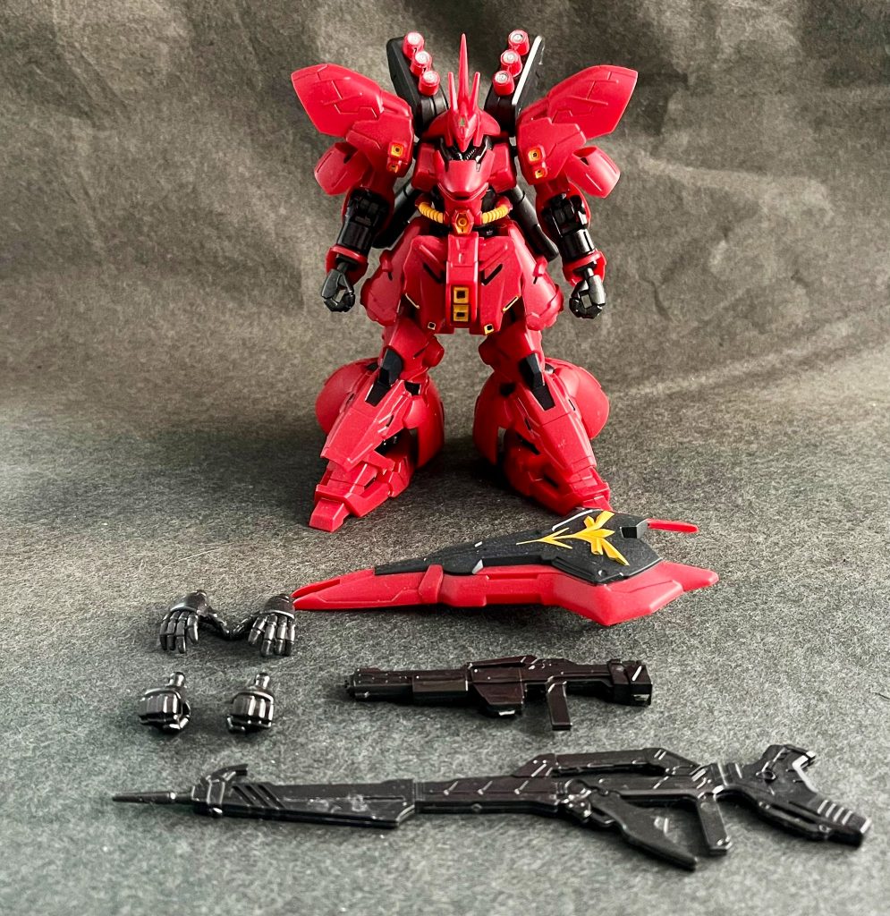 オプション一覧無印版の時は胸像が付属していましたがRevive版である今回は、ロングビームライフルとスナップを利かせた専用の持ち手が左右付属。