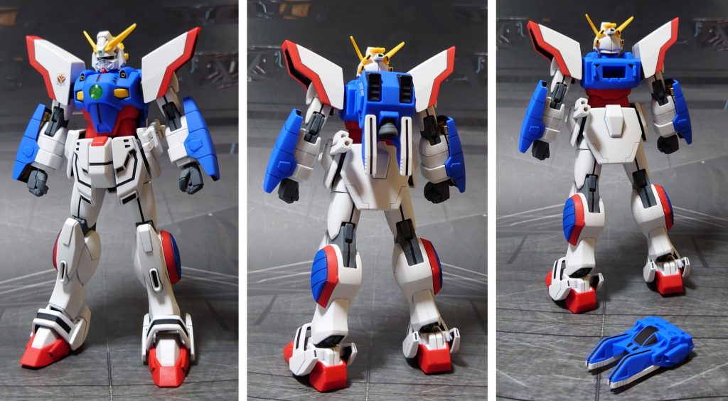 ノーマルモードの前後ろとコアランダー。胸部のクリアパーツ内部にはホログラムフィニッシュを使用。