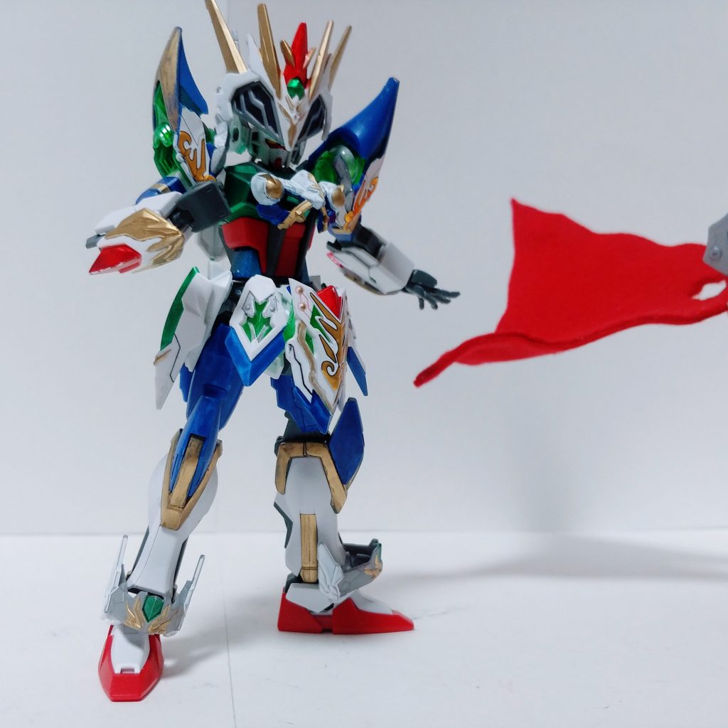 百均の布と針金と接着剤で新たにマントを作成しました。もう少し針金増やしても良かったかも