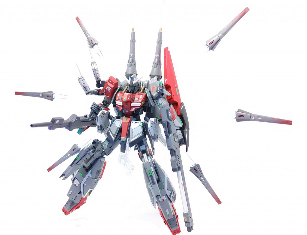 サフとドラグーンの先端以外は、筆塗りで仕上げました。