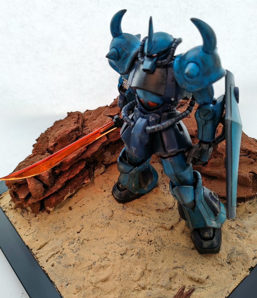 もちろん台座は砂漠です。岩石砂漠っぽいイメージで作成しました。