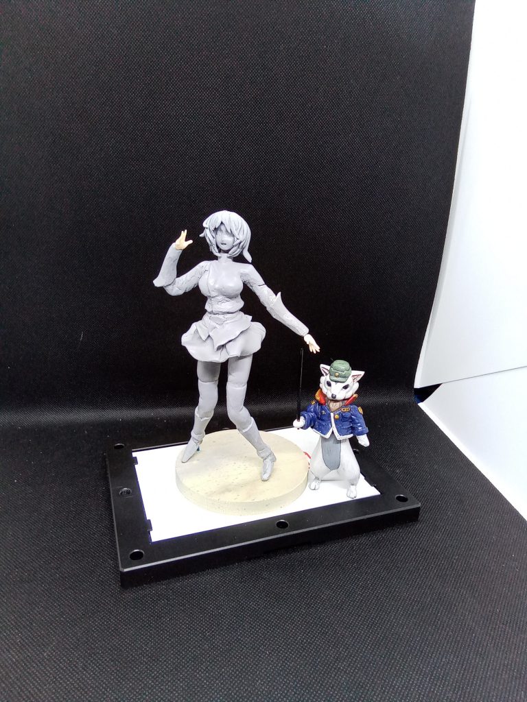 制作中 初期とりあえず造ってみた状態手足ながすぎ&スタイルがおかしかったので分割して調整しました