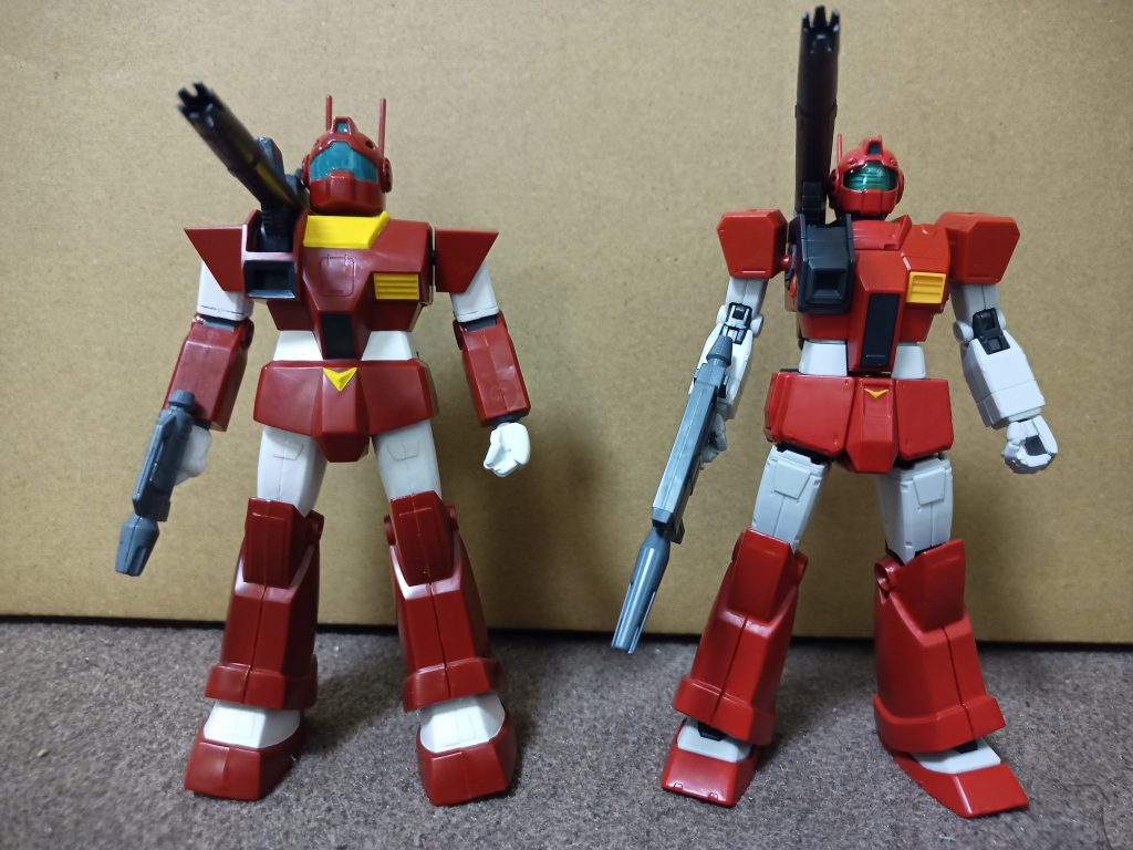 おまけ旧キット(ほぼストレート組み)との比較