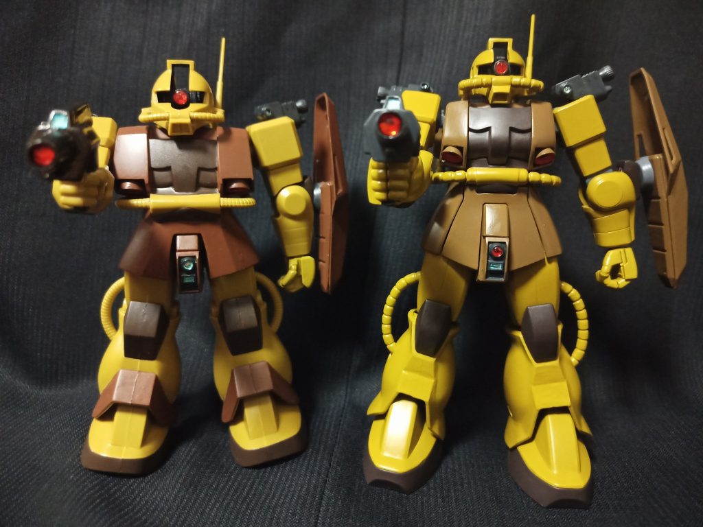 おまけ旧キット(ほぼストレート組み)との比較こうして見ると旧キットも悪くないなぁと思いました