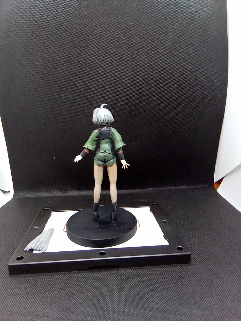 パージしてショートヘアーにw服のデザインを間違えたので少々アレンジしてあります。サイズはラクスより小型化頭を大きくして子供らしさを出せないかな~と試行錯誤