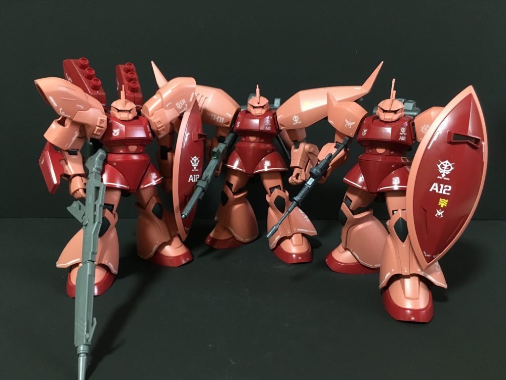 ゲルググ３機の集合写真ですゲルググ（ウェルテクス）　https://gumpla.jp/hg/1079591リゲルグ　https://gumpla.jp/hg/1079600サイコミュ試験型　https://gumpla.jp/hg/1079607ご覧いただきありがとうございました。気に入っていただけたら　いいね！をよろしくお願いいたします。