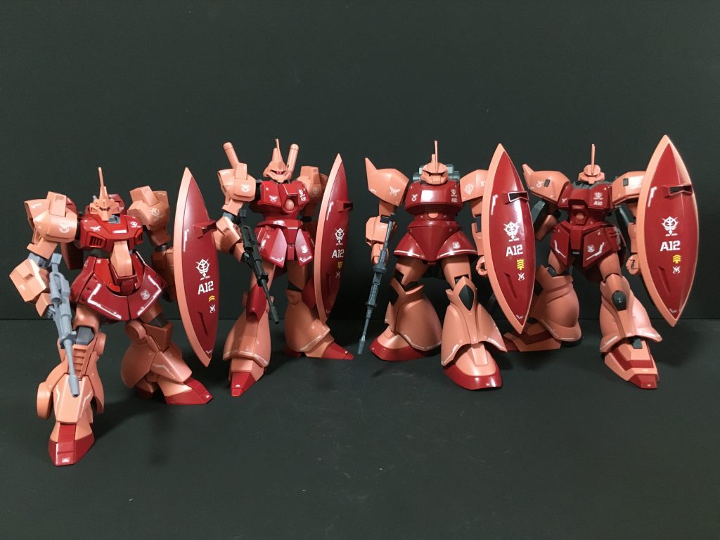 ゲルググ顔４機の集合ショットです。ゲルググJ　https://gumpla.jp/hg/1079597ゲルググ（ウェルテクス）https://gumpla.jp/hg/1079591ガルバルディβ　https://gumpla.jp/hg/1079619ディジェ　https://gumpla.jp/hg/1079604ご覧いただきありがとうございました。気に入っていただけたら　いいね！をよろしくお願いいたします。