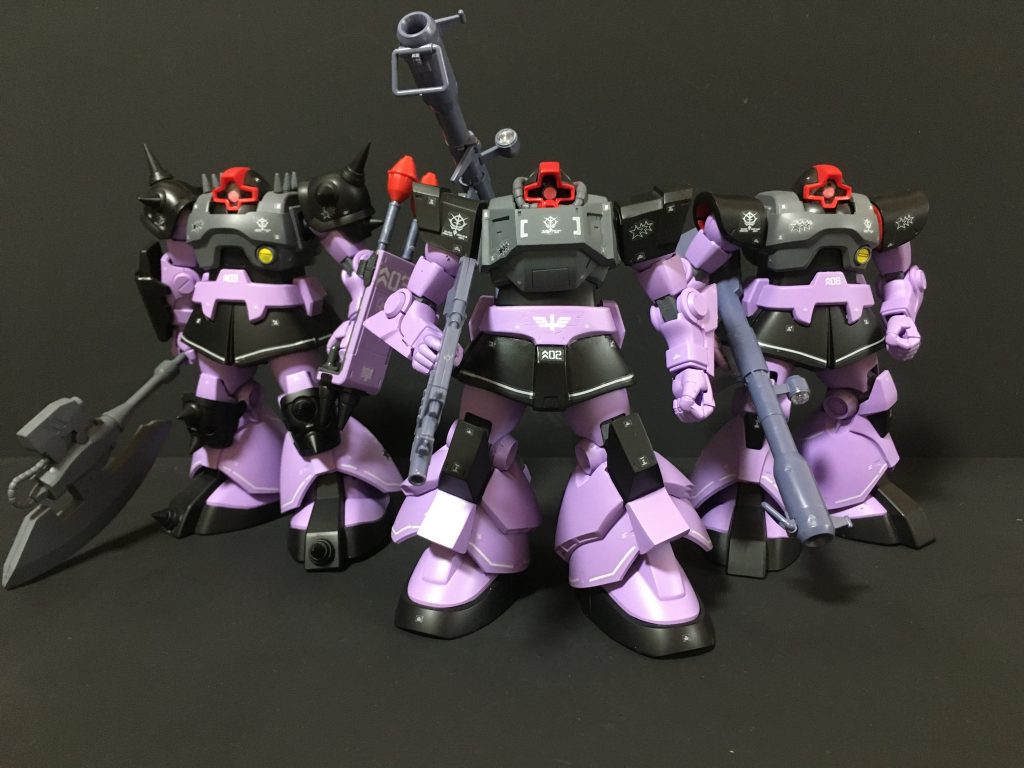 黒い3連星専用ドム3機のスリーショットです。ドム https://gumpla.jp/hg/1091053プロトタイプドムhttps://gumpla.jp/hg/1091050ドム強襲型 https://gumpla.jp/hg/1091056 ご覧いただきありがとうございました。気に入っていただけたら いいね!をよろしくお願いいたします。
