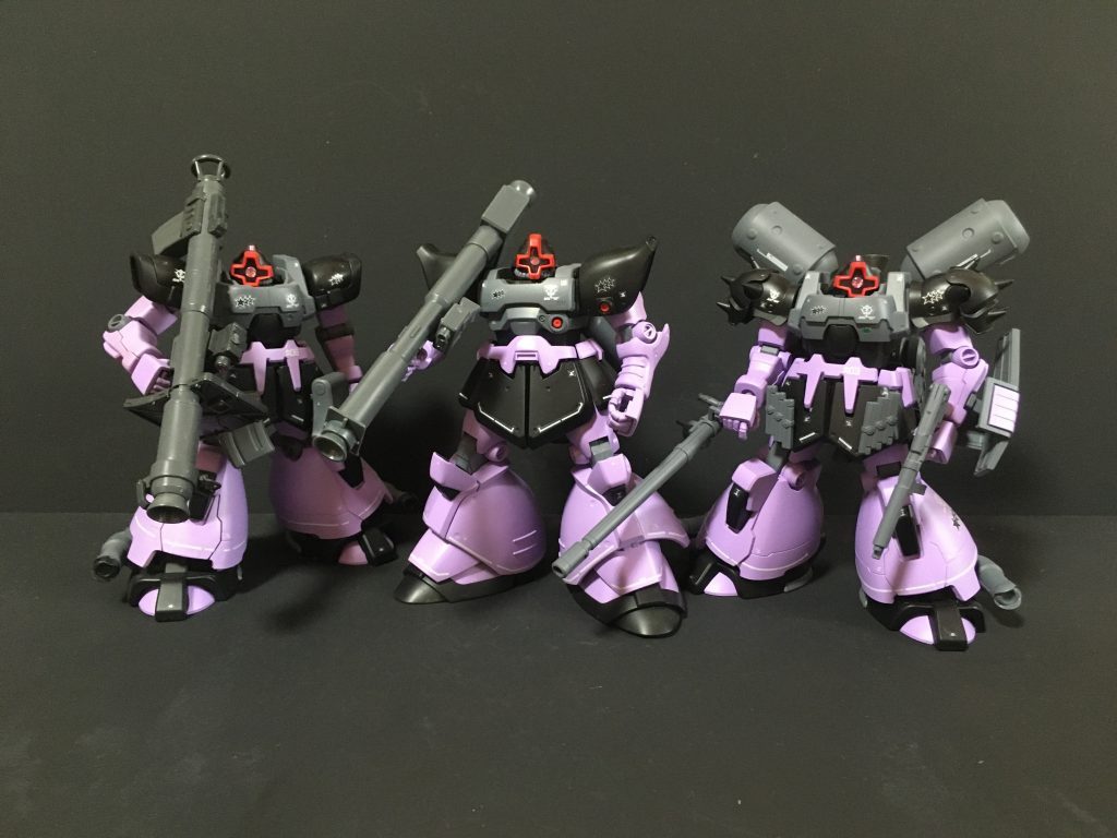 OVA系黒い3連星専用ドムのスリーショットです。ドムトローペン強襲型(マッシュ機)https://gumpla.jp/hg/1091062リックドム2(ガイア機)https://gumpla.jp/hg/1094908ドムトローペン(オルテガ機)https://gumpla.jp/hg/1091068ご覧いただきありがとうございました。気に入っていただけたら いいね!をよろしくお願いします。