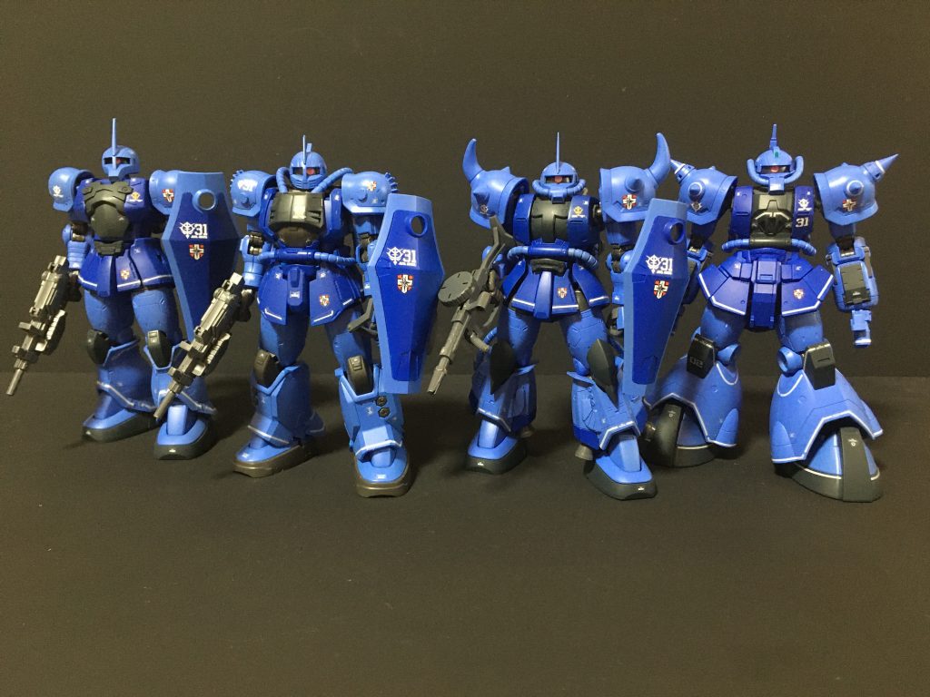 オリジン系ランバラル機の集合ショットですグフ重装型　https://gumpla.jp/hg/1086094ザク陸戦高機動型　https://gumpla.jp/hg/1091080ブグ　https://gumpla.jp/hg/1086098ザクⅠ　https://gumpla.jp/hg/1086089ご覧いただきありがとうございました。気に入っていただけたら　いいね！をよろしくお願いいたします。