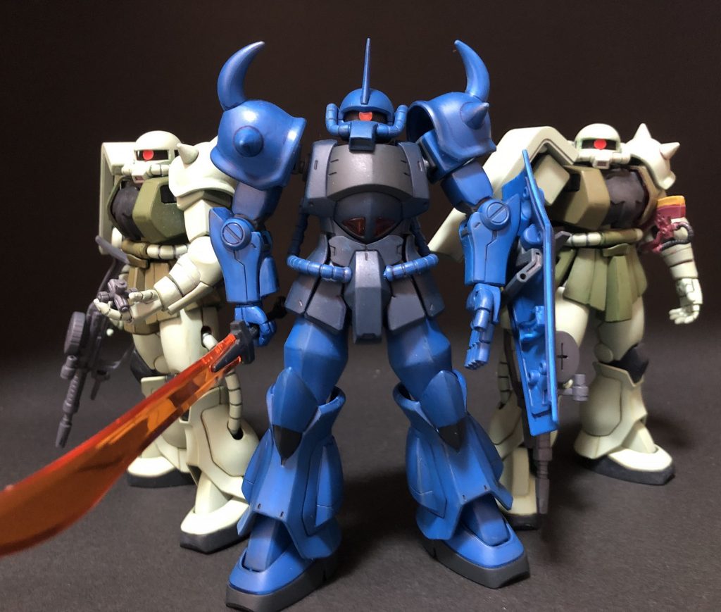 これで３機揃いました。やっぱりいいものですね。筆塗り　全塗装ガンプラ　2022 その53