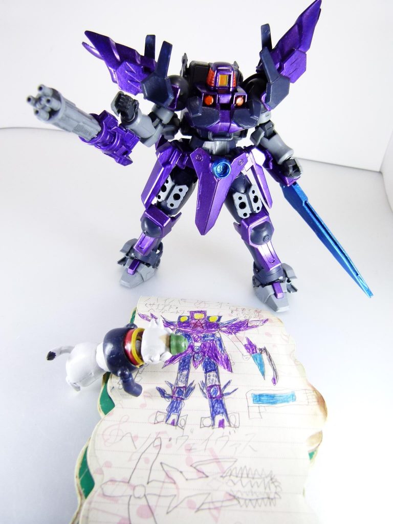 武装の方の絵はこっちの方がわかりやすいかなと言うことで当時撮影の写真を。要は謎の複合近接武装です。