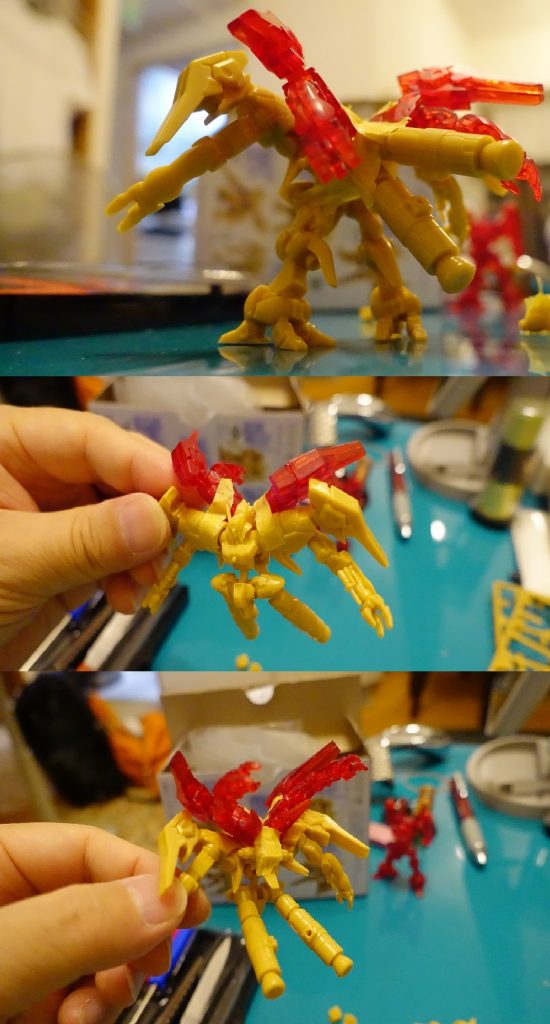 いろいろ改造パターンを考えてみた。これが一番楽しい時間かも？腕を取られたもう一体のバイアラン・カスタムはどんな改造しよっかな・・・