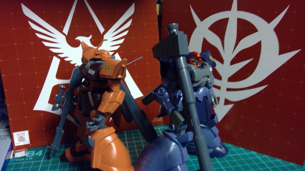 ゲルググＪとリックドムⅡのコンビ