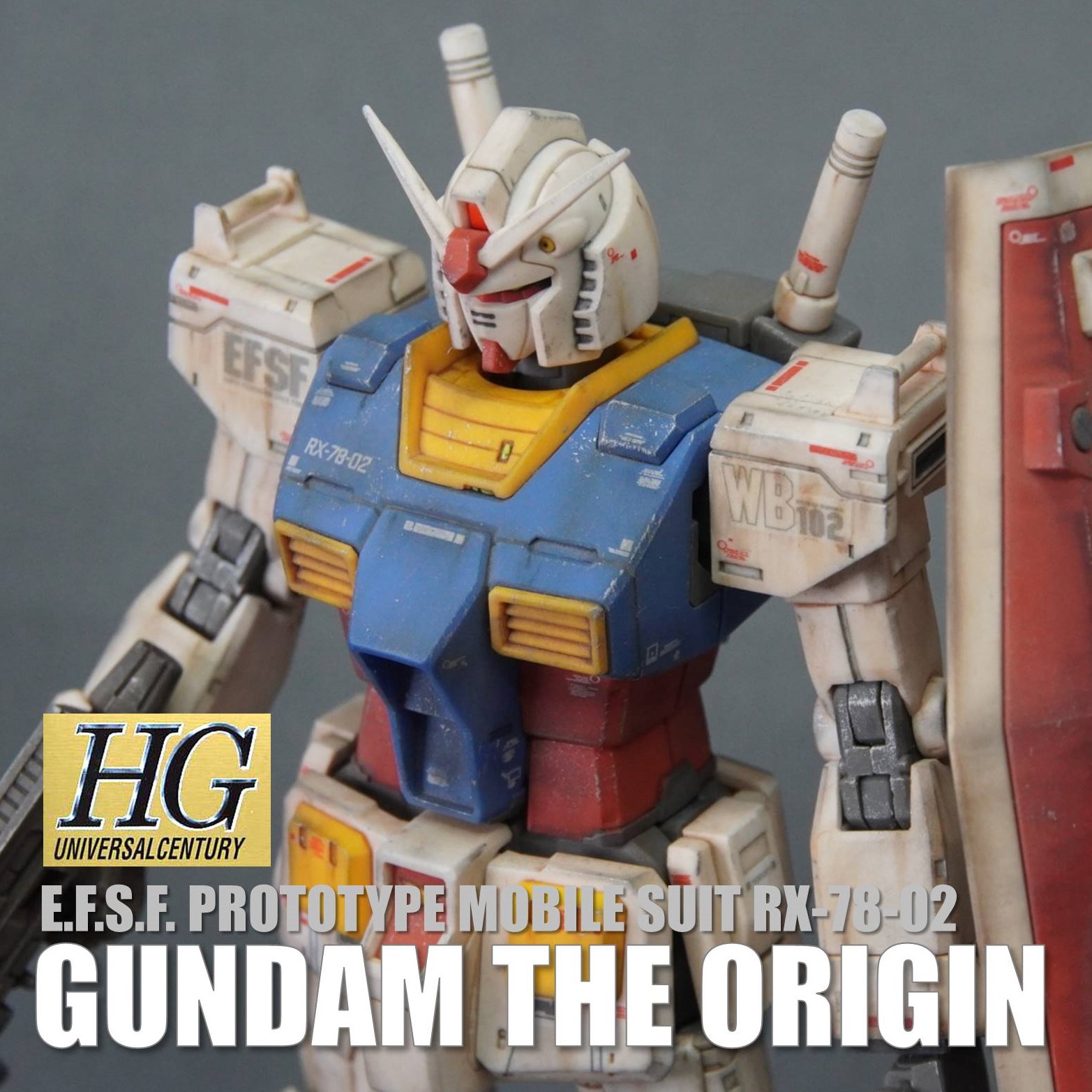 ガンプラ RX-78 ガンダム オリジンver. (ウェザリング済み完成品)-