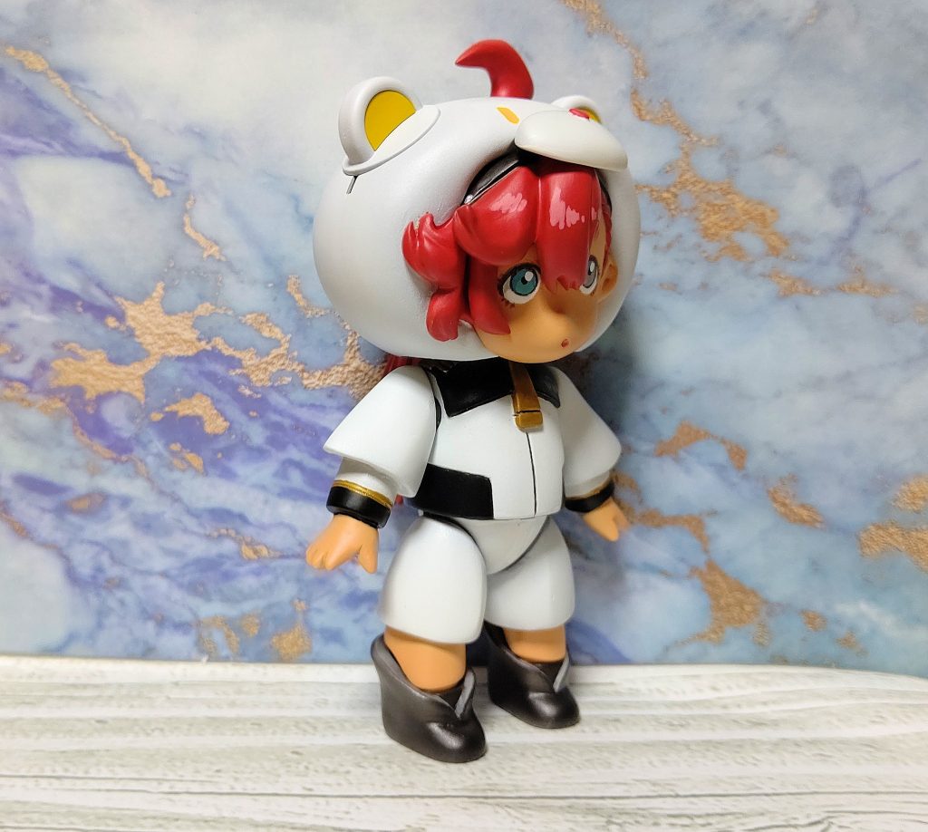 立体的な髪型がクマの被り物をしてもイメージが崩れないようにバランスにこだわりました。