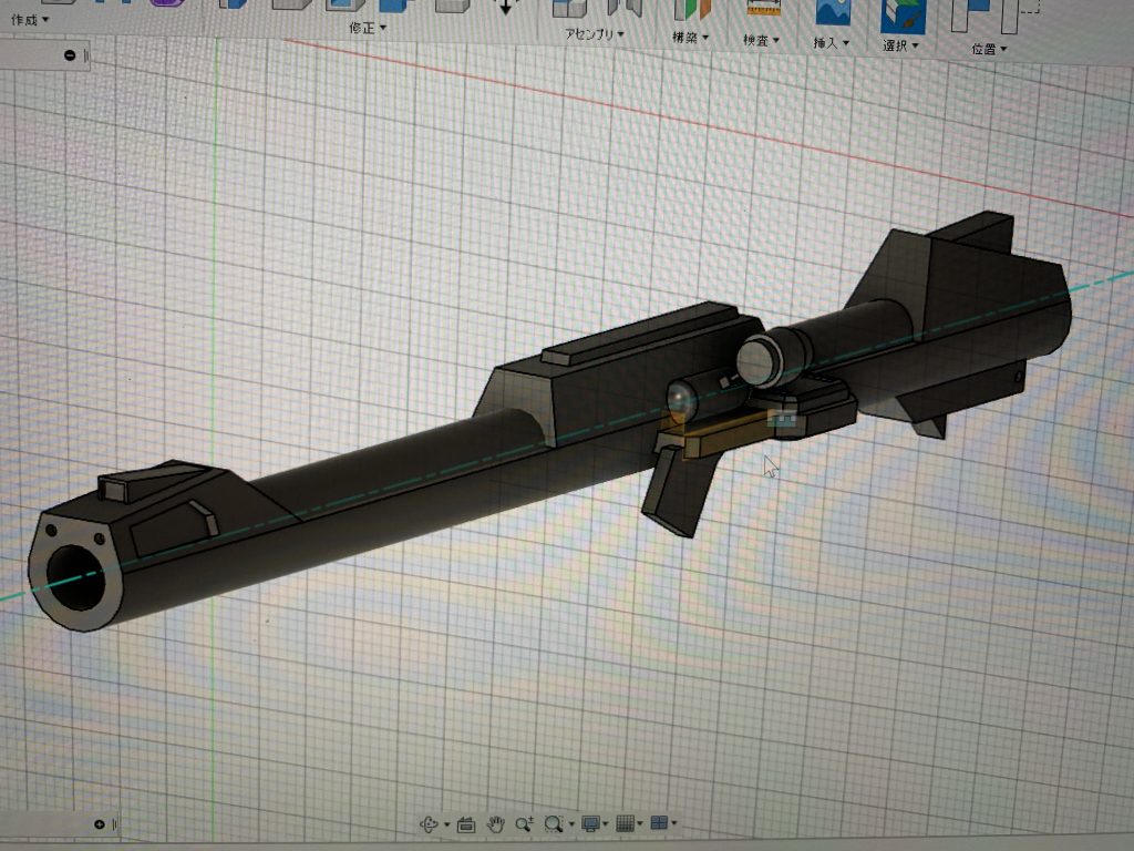 CADによるモデリング①まずは全体の構成とサイズを決めて各部品を作っていきます。