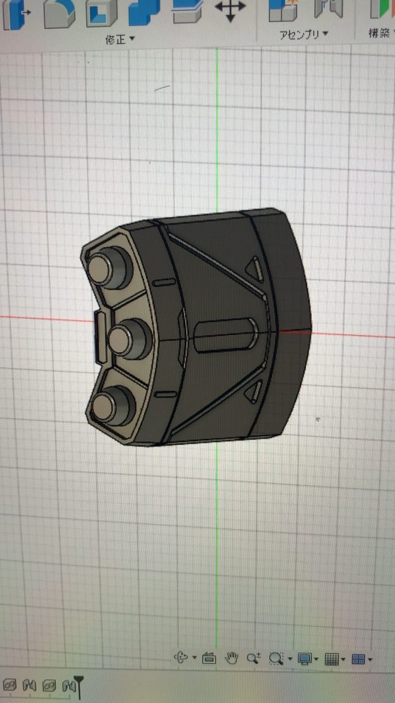 3連装短距離誘導弾発射筒のモデリング画像