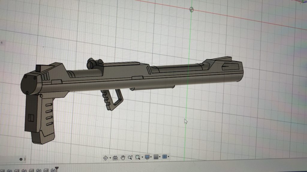 CADによるモデリング③全体のバランスを見ながら、ディテールを追加しています。今回はHGに合わせているので、設定画や過去の作例を参考にしつこくならない様にしています。