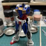 RGゴッドガンダム製作中です。一度フレームのみで組んだ後に一旦