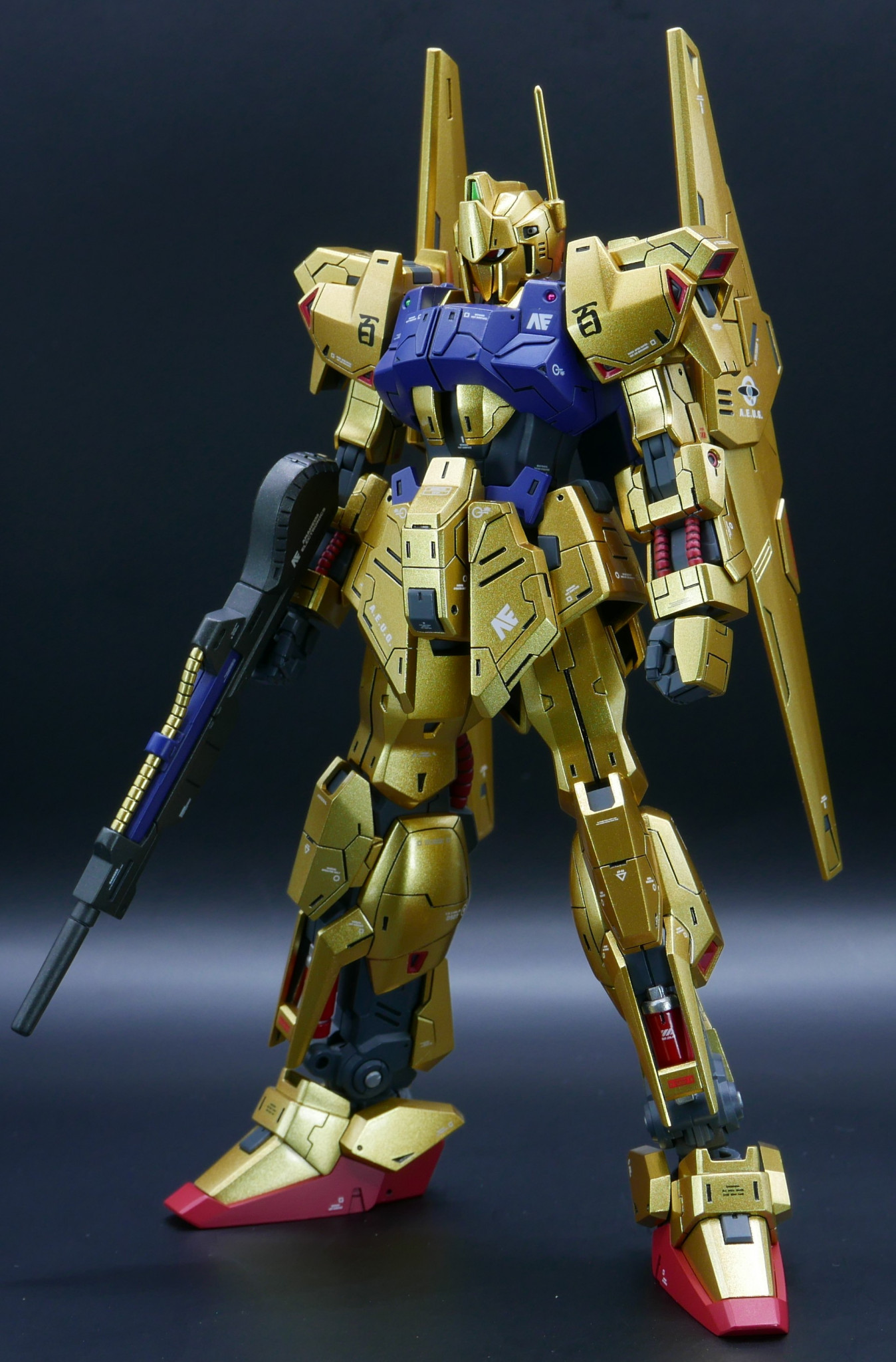 徹底改修 HG UC 1/144 RG風 百式 リバイブ版 改造 全塗装 完成品 