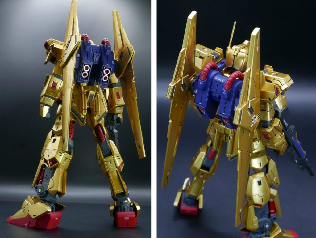 フレキシブルバインダーとバックパック。バーニアをもうちょっと加工した方が良かったと少し後悔。