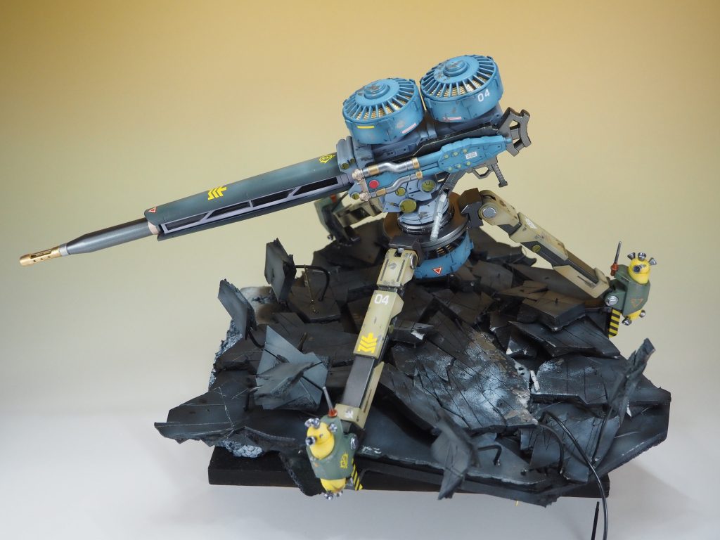 今回は自分的には結構珍しいジオラマ作品、ビッグガンとなります。