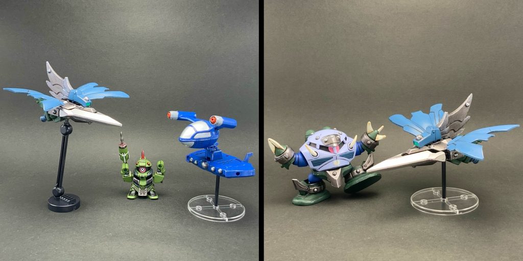 ●支援メカ【トビウオ】プローバーの先端部が分離して支援メカになるよ!さらにシーランスと合体だ!