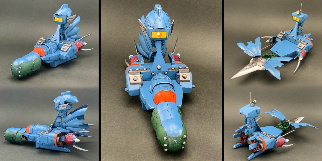 ●潜水艦各面右端:プローバー左と中央:ユーコン主な素材はBB戦士のデンドロビウムだ!