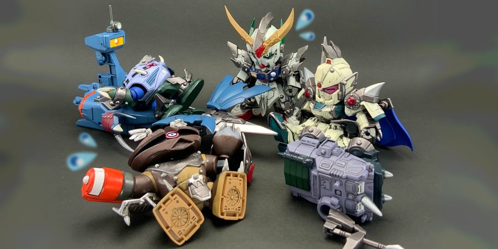 ◎疲れた。もう動けない。戦いは引き分けに終わった。※◎戦士ガンダムの任務記録より抜粋最後までご覧いただき、ありがとうございました!https://gumpla.jp/sd/1112948