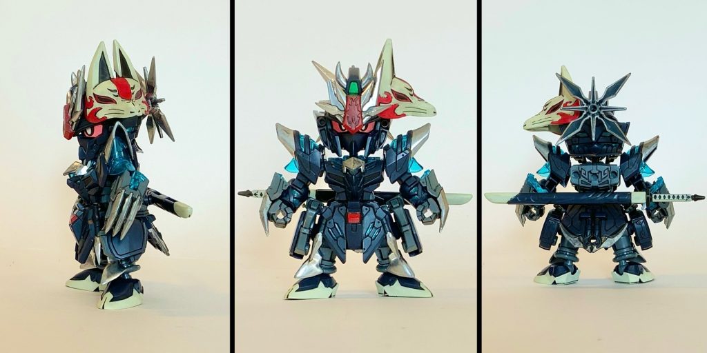 ●佐助デルタガンダム 各面カラーリングはアレンジしています。紅武者や零丸とはシリーズ別の為、全体的に一回り小柄です。